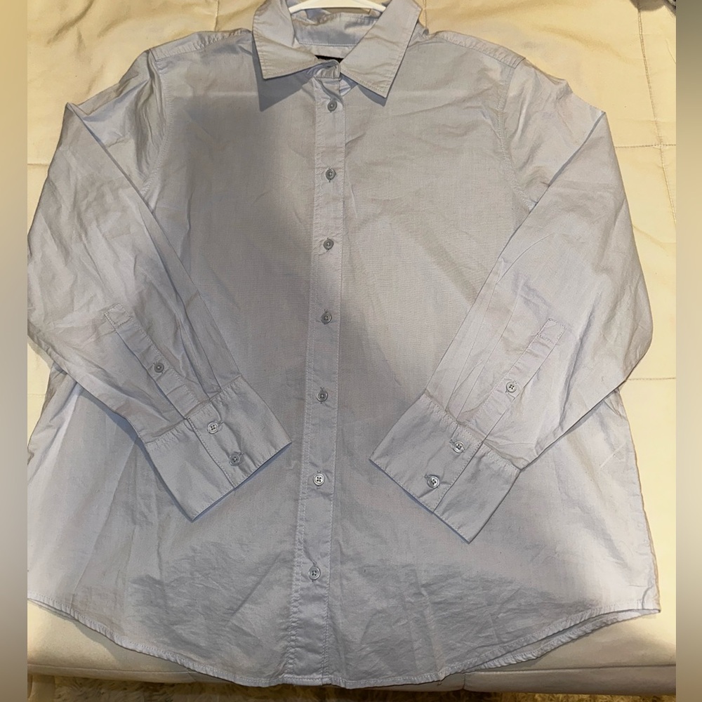 Light blue button up